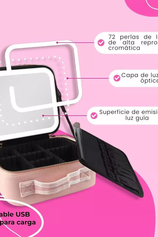 Organizador De Maquillaje Joyero Espejo con Luz - ISDU