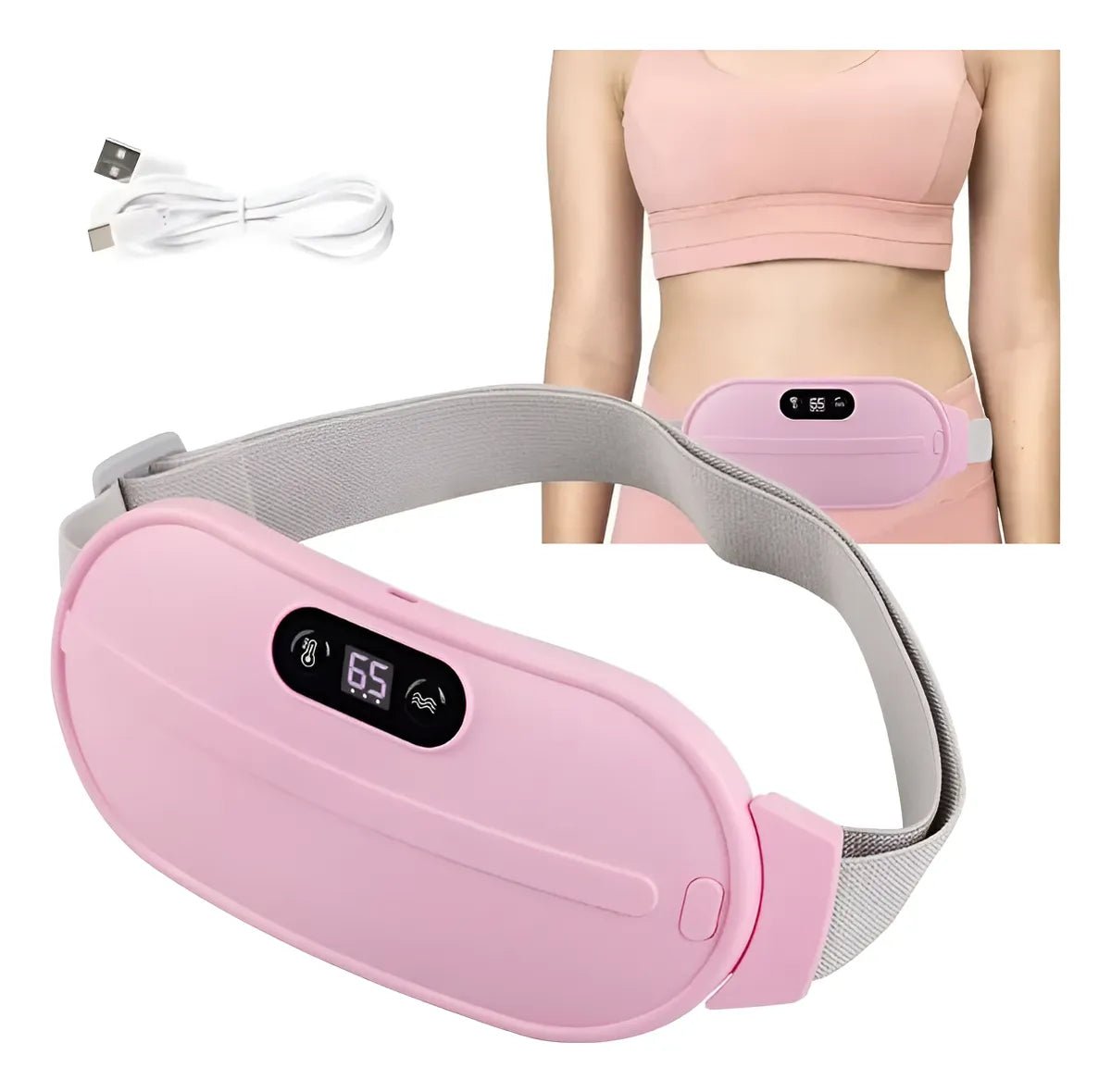 CINTURON MASAJEADOR CON CALOR PARA CÓLICOS - ISDU