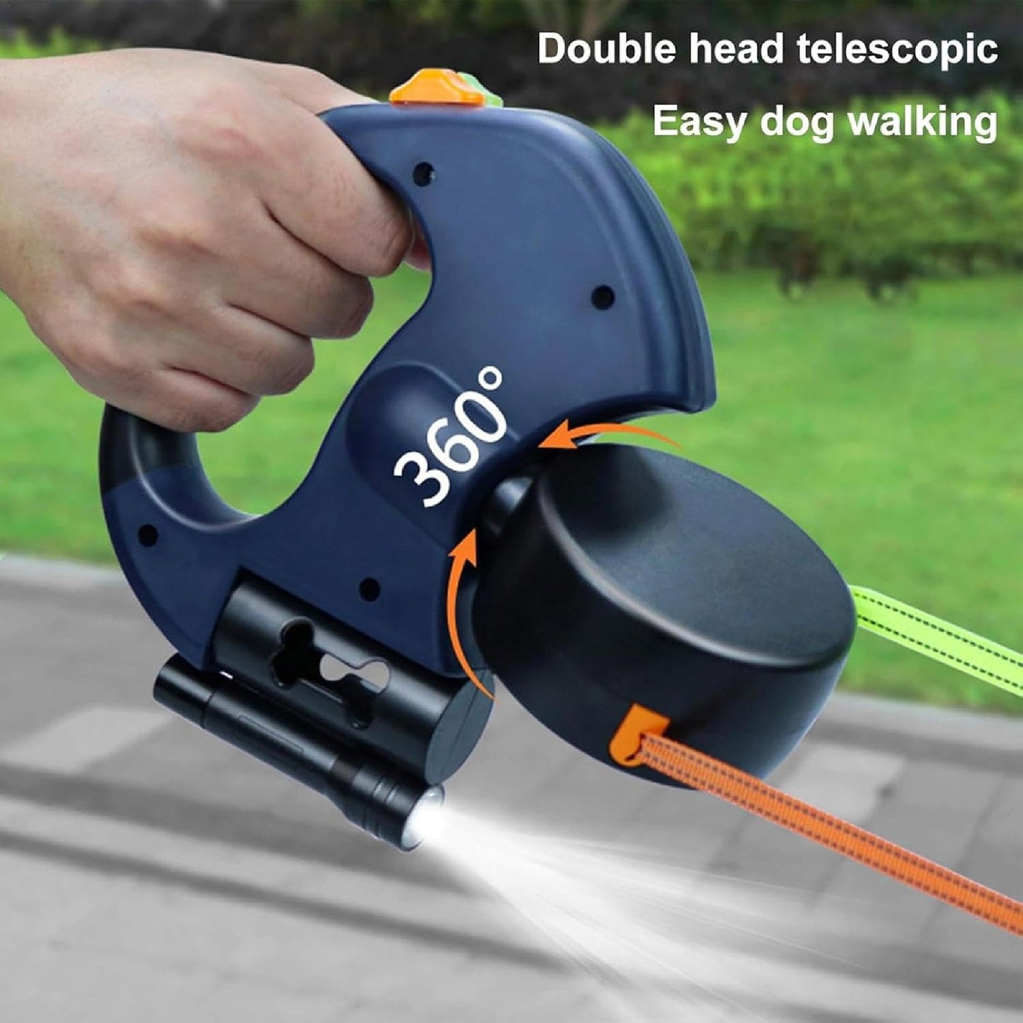 Correa Retráctil Doble Para Dos Perros - ISDU