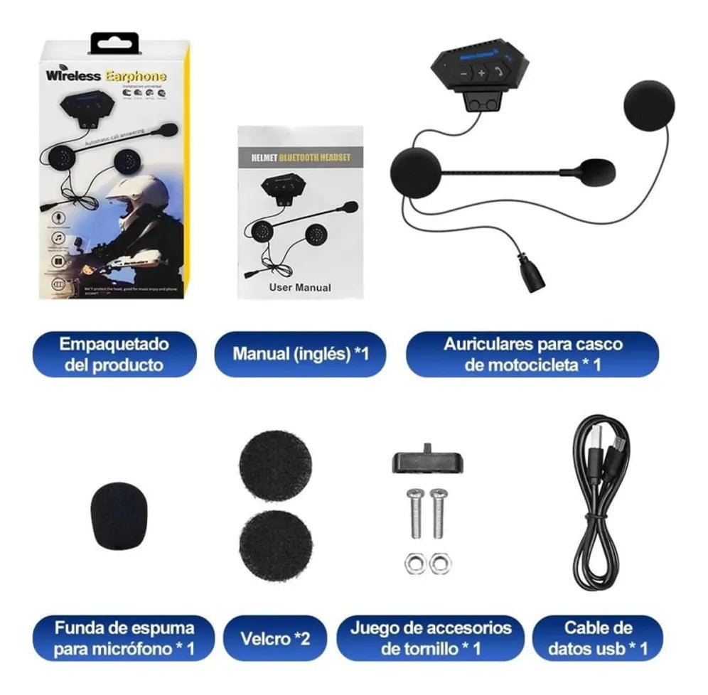 Intercomunicador Bluetooth Para Casco - ISDU