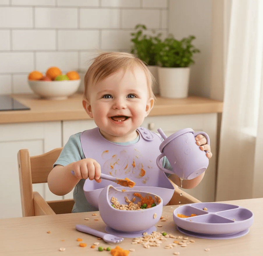 KIT VAJILLA BEBE COMPLETA LIBRE DE BPA - ISDU