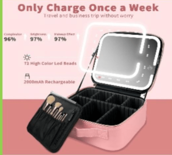 Organizador De Maquillaje Joyero Espejo con Luz - ISDU