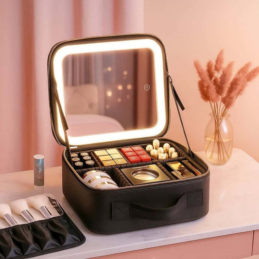 Organizador De Maquillaje Joyero Espejo con Luz - ISDU