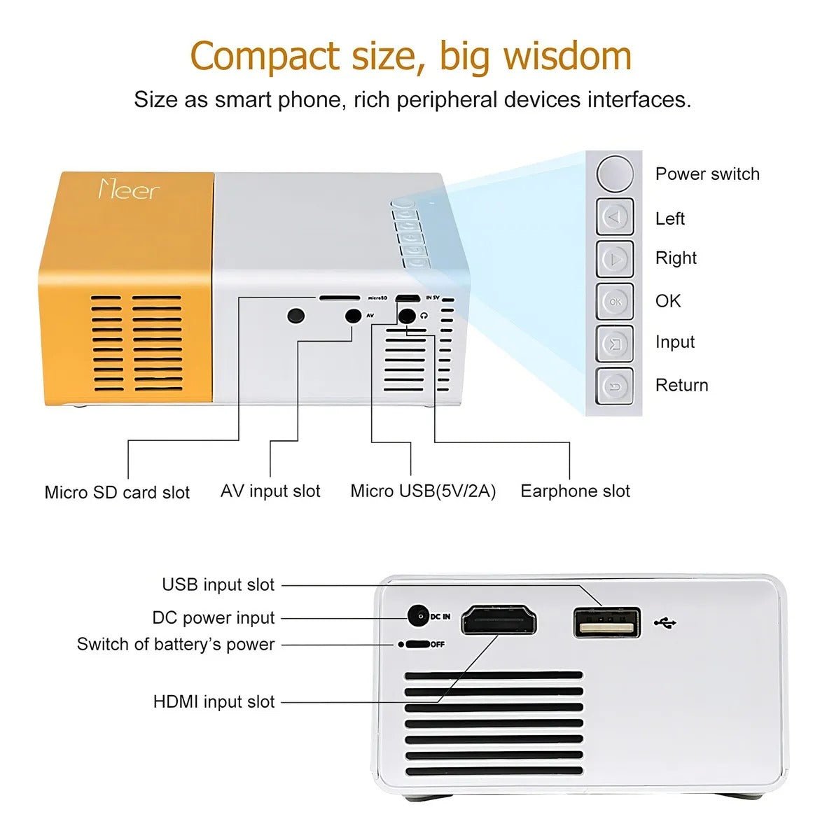 Proyector HD Portátil Premium - ISDU