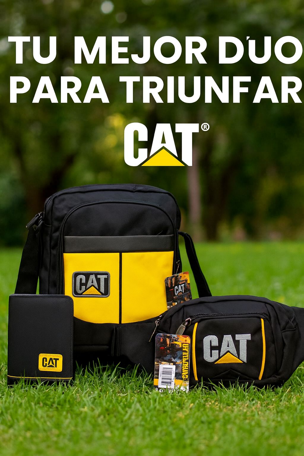 TRIO CAT BILLETERA,CANGURO Y BOLSO - ISDU